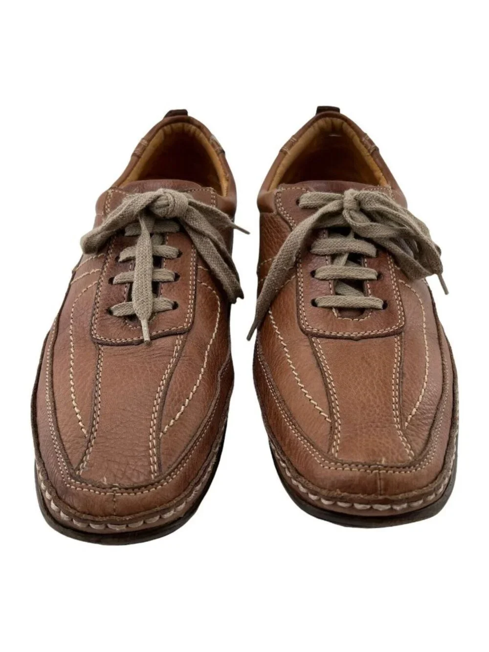 Sandro Moscoloni Mens Shoe 10 D  Leather Casual Oxford Lace Up Brown Vineyard